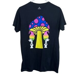 3/$25 🍄 Good Luck Trolls Black Short Sleeved Mushroom Trolls Graphic T-shirt Sm